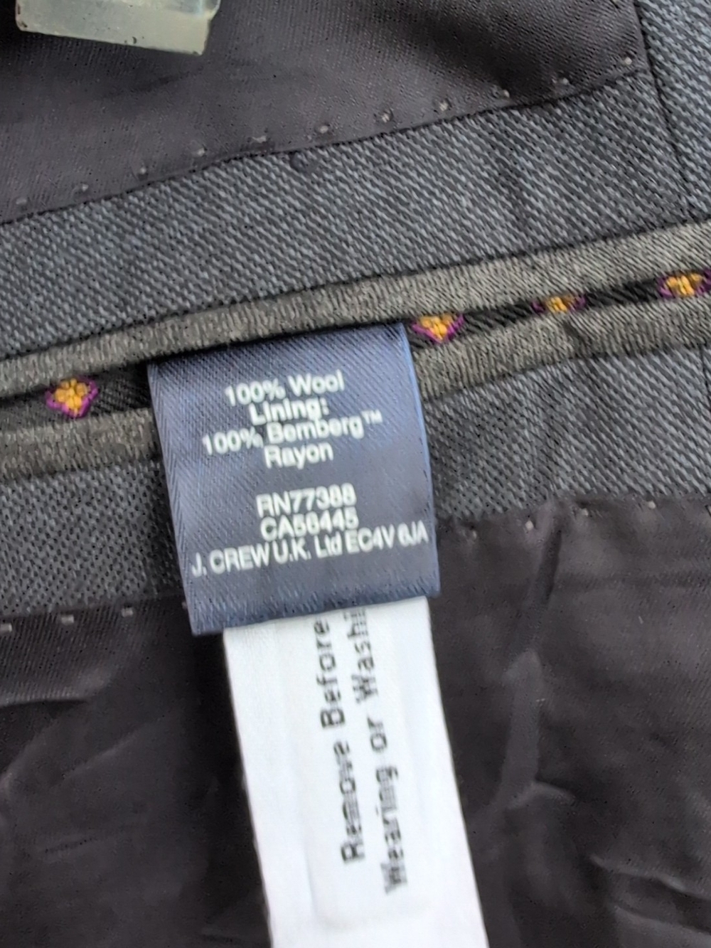 J Crew Ludlow Jacket Mens 38s Gray Tollegno 1900 Italian Wool Sport Coat Blazer - Picture 6 of 12